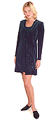 Velvet Mock Two Piece Dress